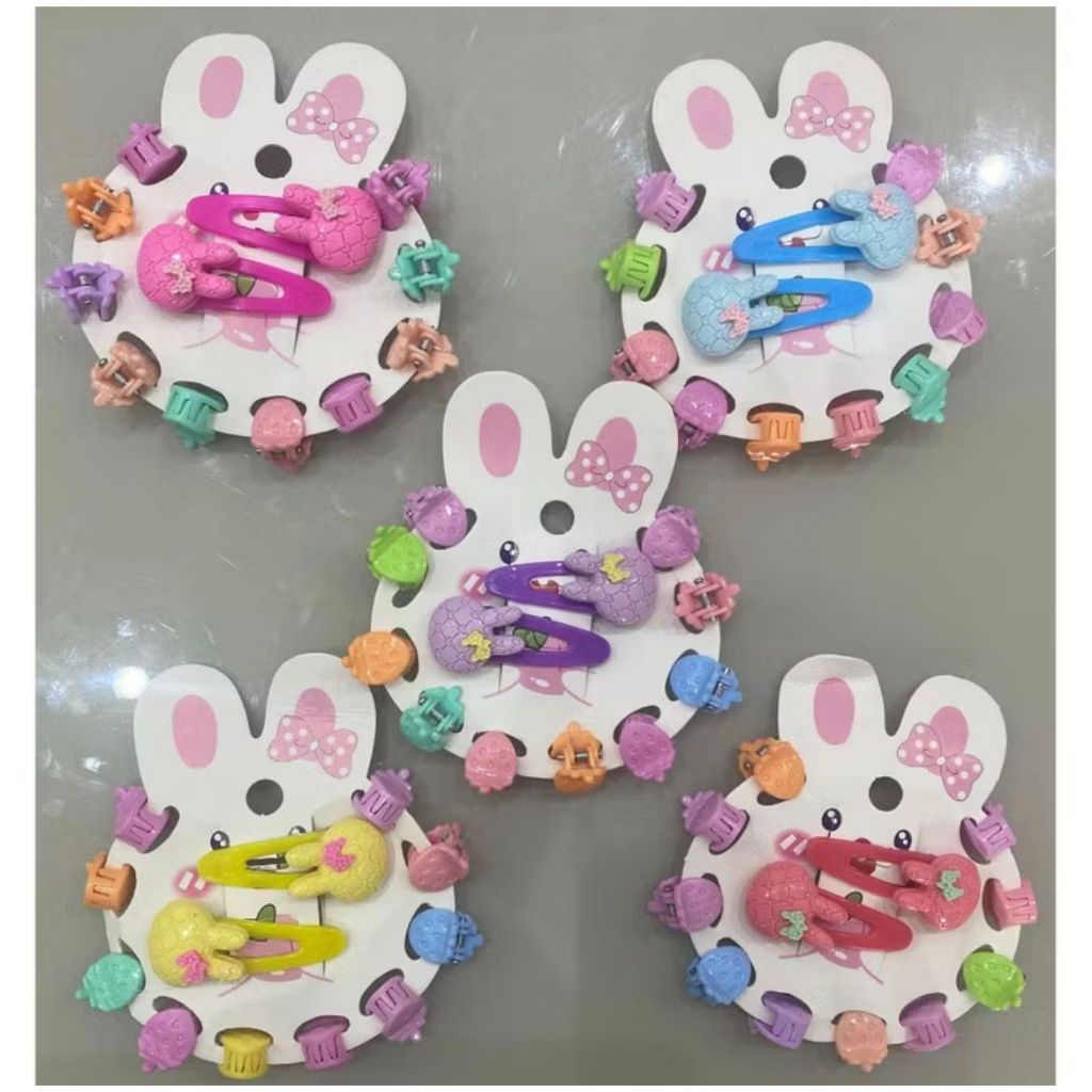 Presilhas coelho Piranha Presilhinhas Kit 10/20/30/40/50 + Tictac Menina Infantil