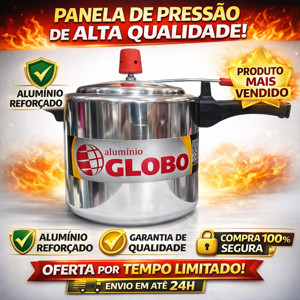 Panela de Pressão Globo 3L - Cozinha Fácil com Agilidade