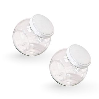 Kit 2 Potes Baleiros 1200ml Plástico Tampa Branca Rosca em Oferta na Shopee