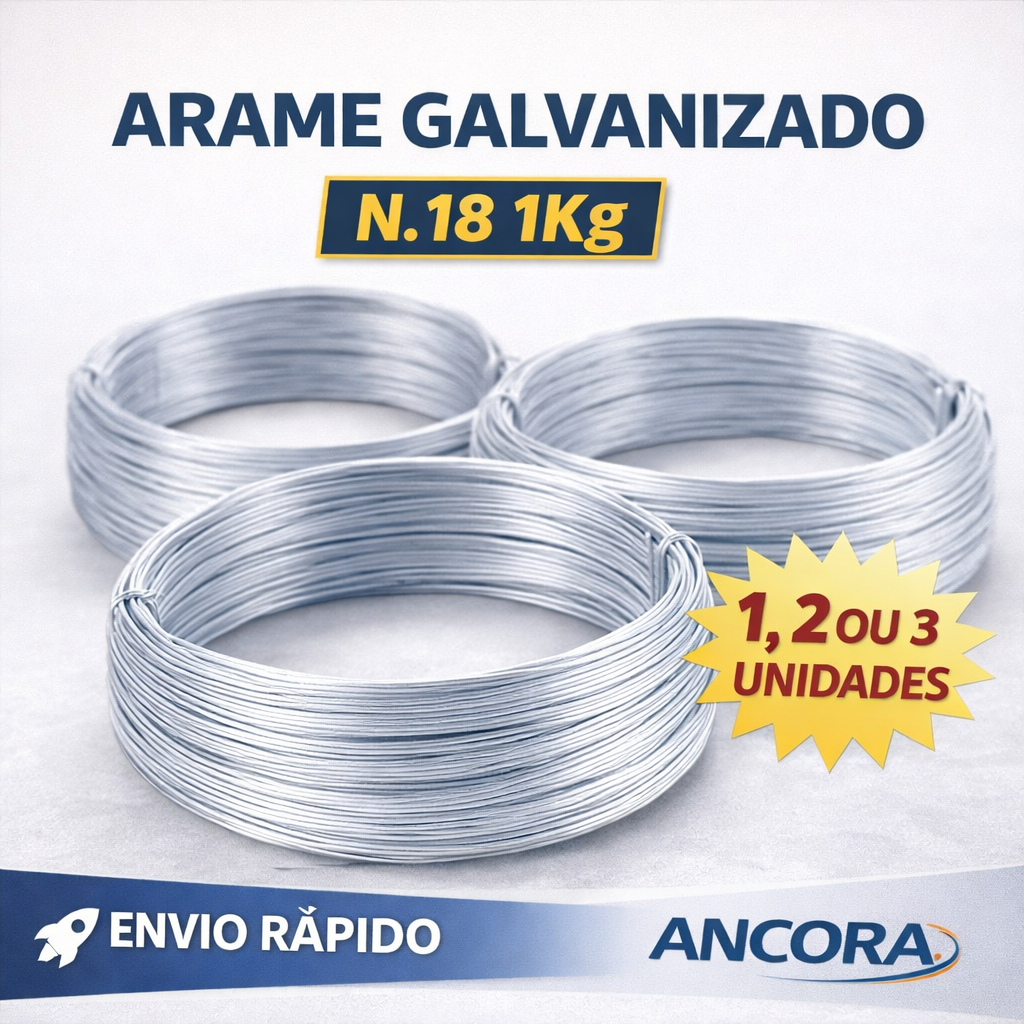 Arame Galvanizado 117m ou 350m BWG18 Rolo Forte Resistente para Amarração Varal Artesanato Gesso Forro Drywall Cerca