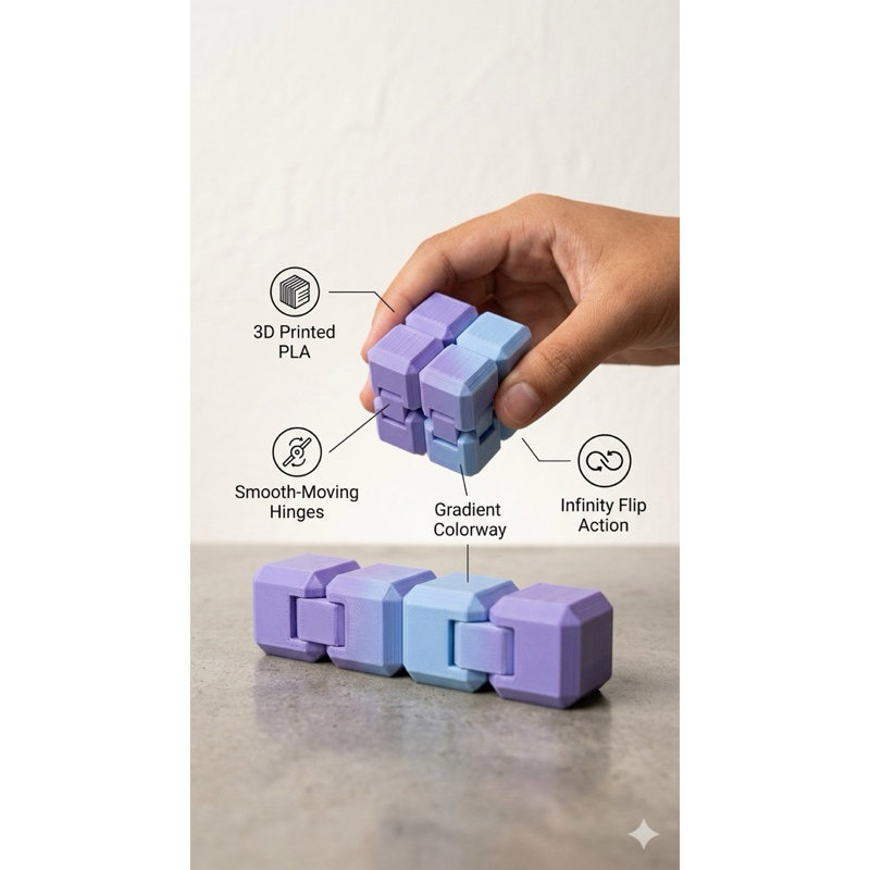Cubo Infinito Anti Estresse Ansiedade Sensorial TDAH