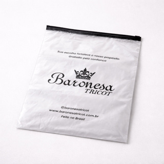 Embalagem plástica 25x35cm e 30x40cm Reutilizável Ziplock Saquinho para Presente Baronesa Tricot em Oferta na Shopee