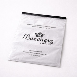 Embalagem plástica 25x35cm e 30x40cm Reutilizável Ziplock Saquinho para Presente Baronesa Tricot