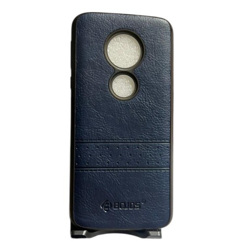 Capinha De Celular Para Moto G6 Play Estilo Couro Capinha Feminina e Masculina Caramelo Azul Preto