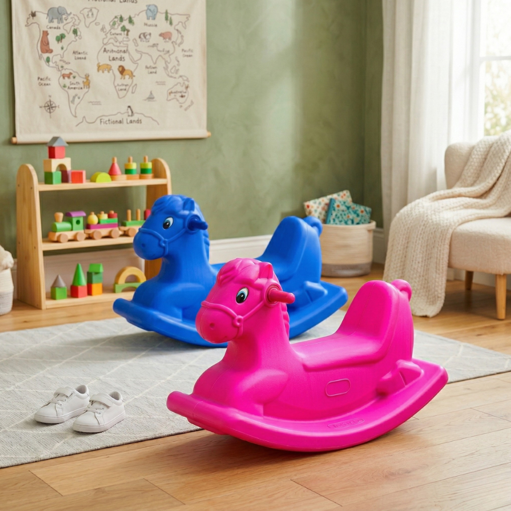 Gangorra Infantil Huppa Huppa Cavalinho Balanço Azul Rosa Entrega Full Promoção
