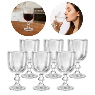 Jogo 6 Taças Cameratta 360ml | Conjunto Com 6 Pçs | Vidro Gamma | Cor Transparente