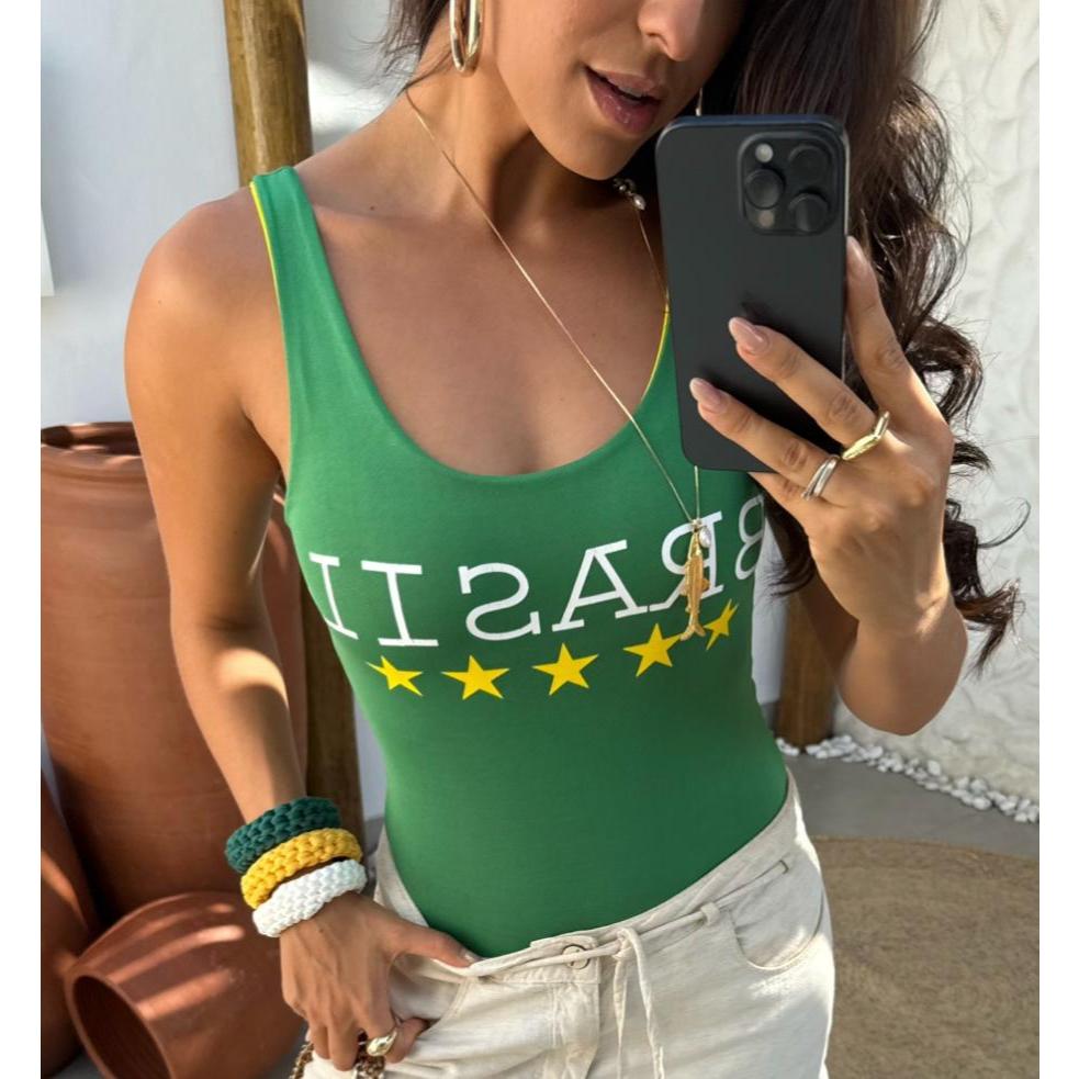 Body Brasil Copa 2026 Dupla Face