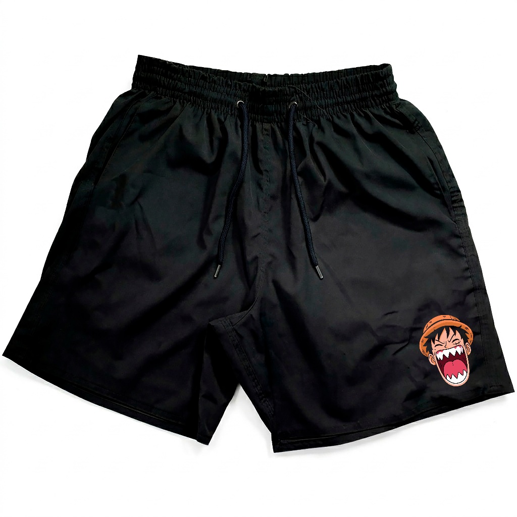 Bermuda Mauricinho Modelo Academia Anime Luffy One Piece Esportivo Ideal para lazer Verão e esportes