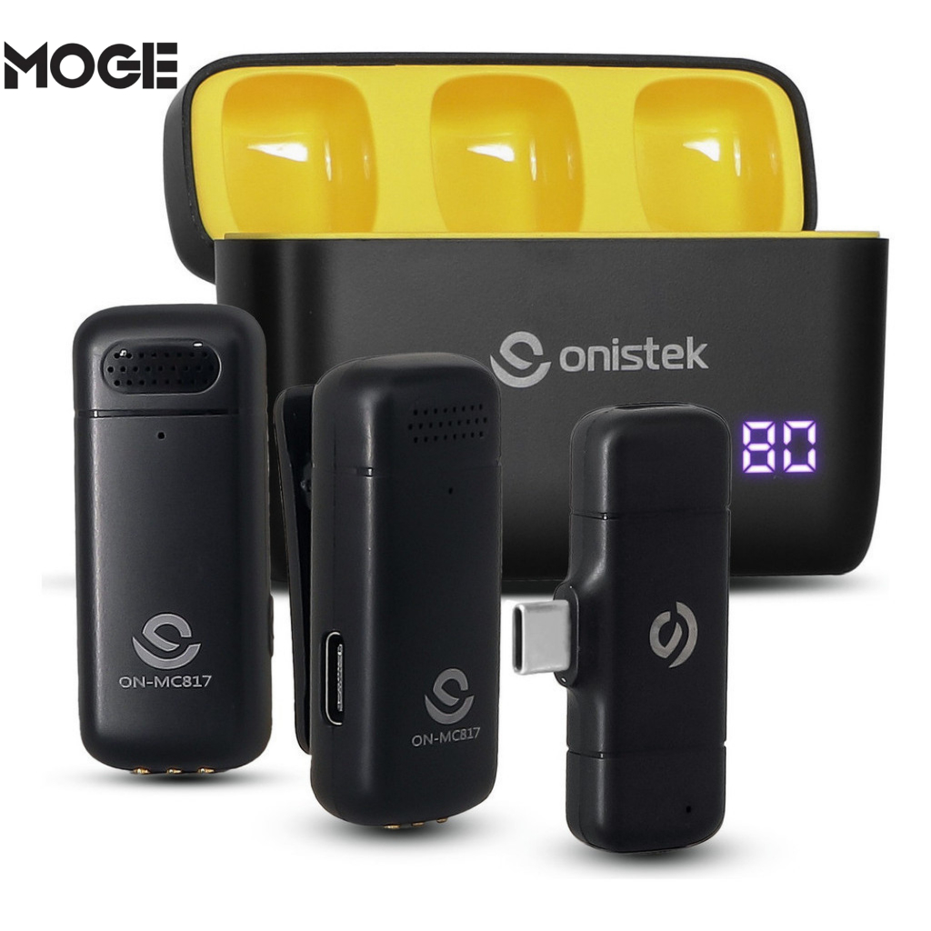 Microfone de Lapela Sem Fio Duplo Type-C | Wireless 2.4GHz | Profissional