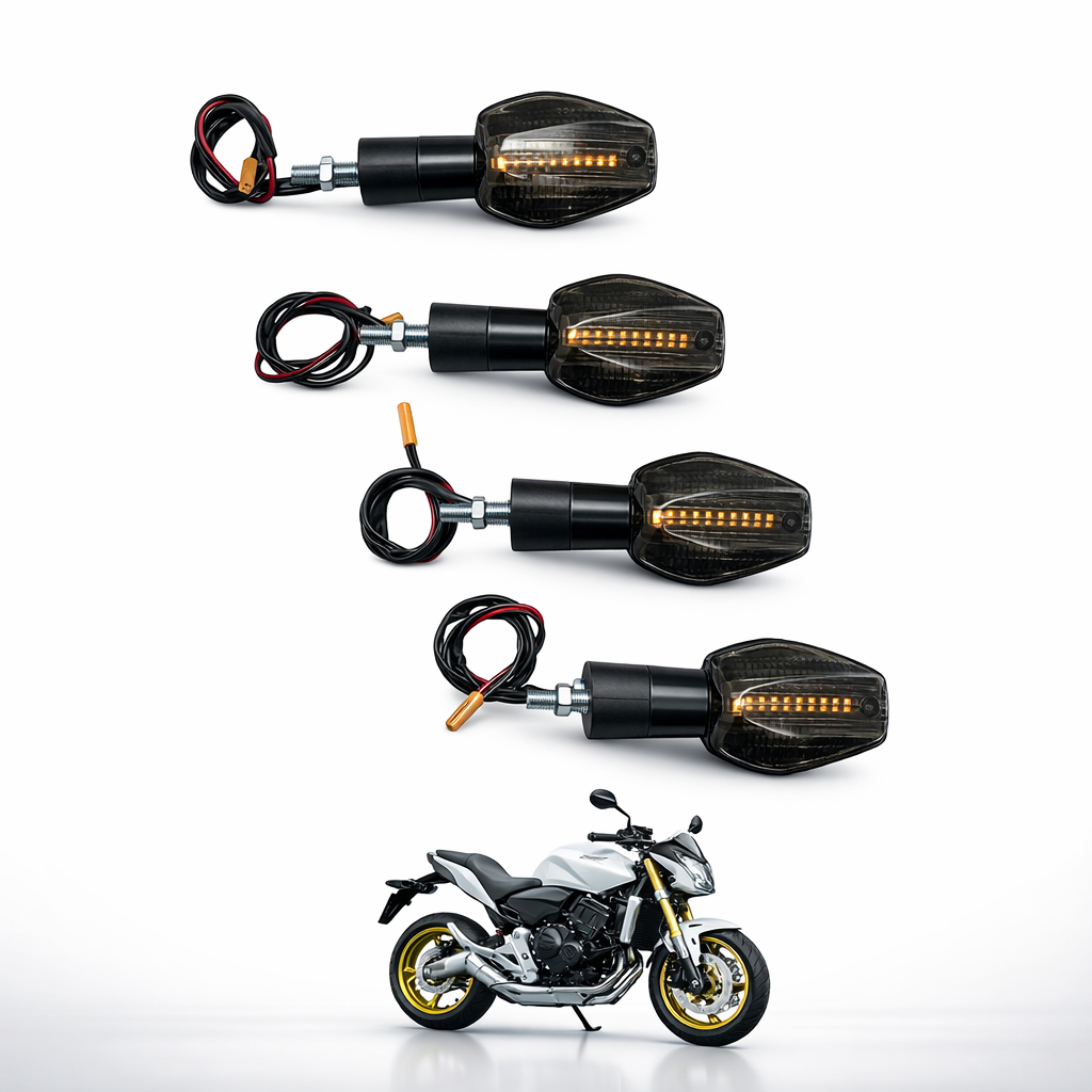 4 Pisca Seta LED Hornet600 Até Transalp Cbr1000 Plug