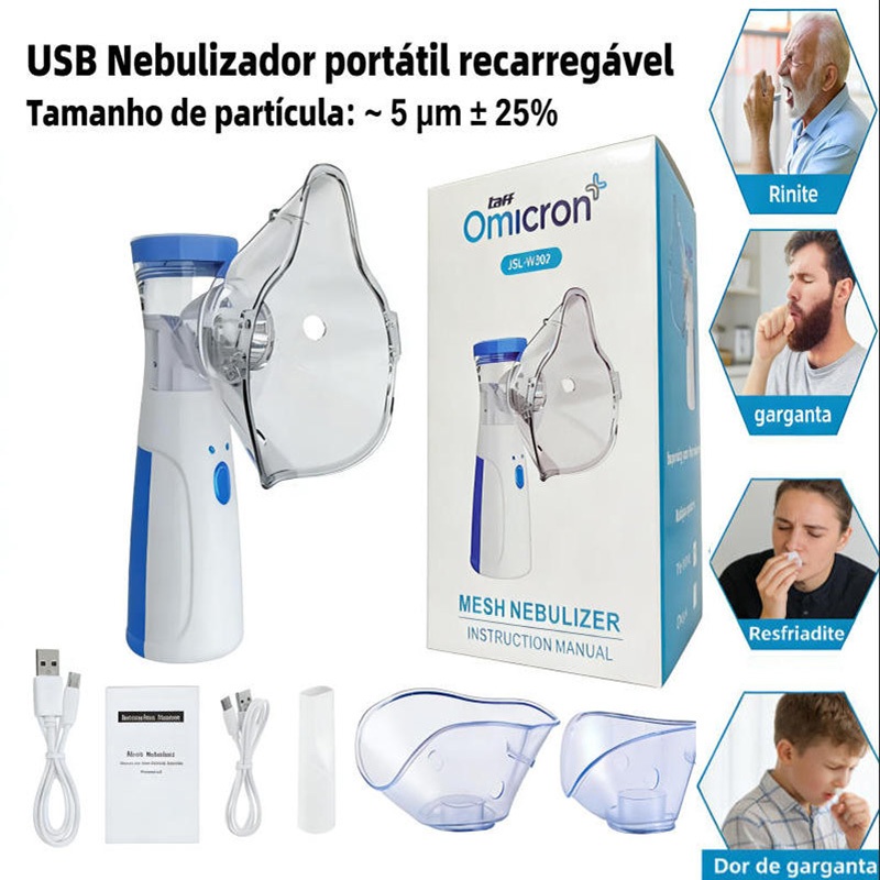 Nebulizador Portátil Mini Inalador Silencioso Ultra-sônico Automático para Adultos e Crianças N11
