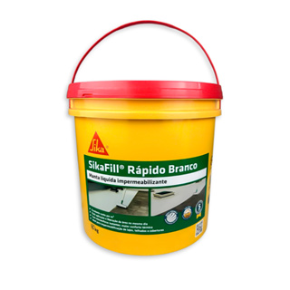 Manta Líquida Sika 15kg Sikafill Rápido Impermeabilizante Branco e Cinza Concreto Anti Infiltração em Oferta na Shopee