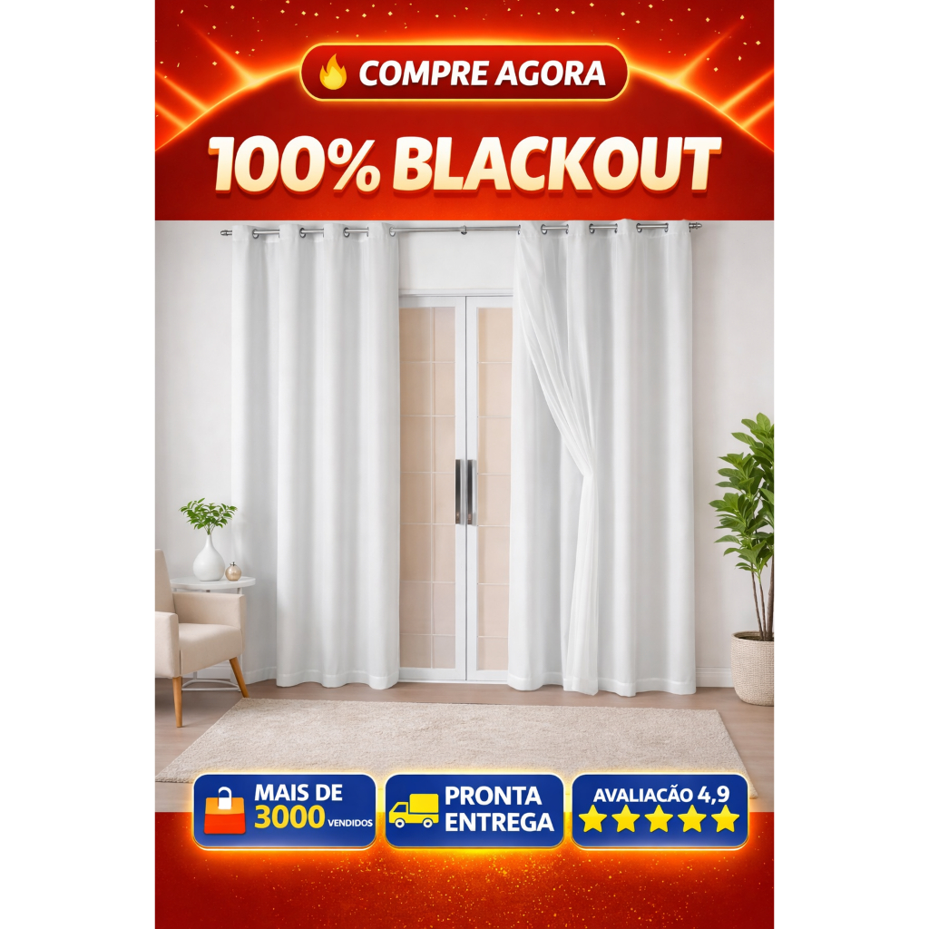 Cortina Blackout PVC 100% veda a Luz 2,80x2,30 com VOIL LISO Termica Varias Cores Pronta Entrega em Oferta na Shopee