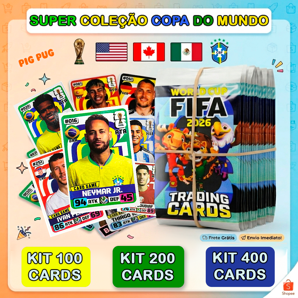 KIT CARDS COPA DO MUNDO 2026 (CARTINHAS PARA COLECIONAR)