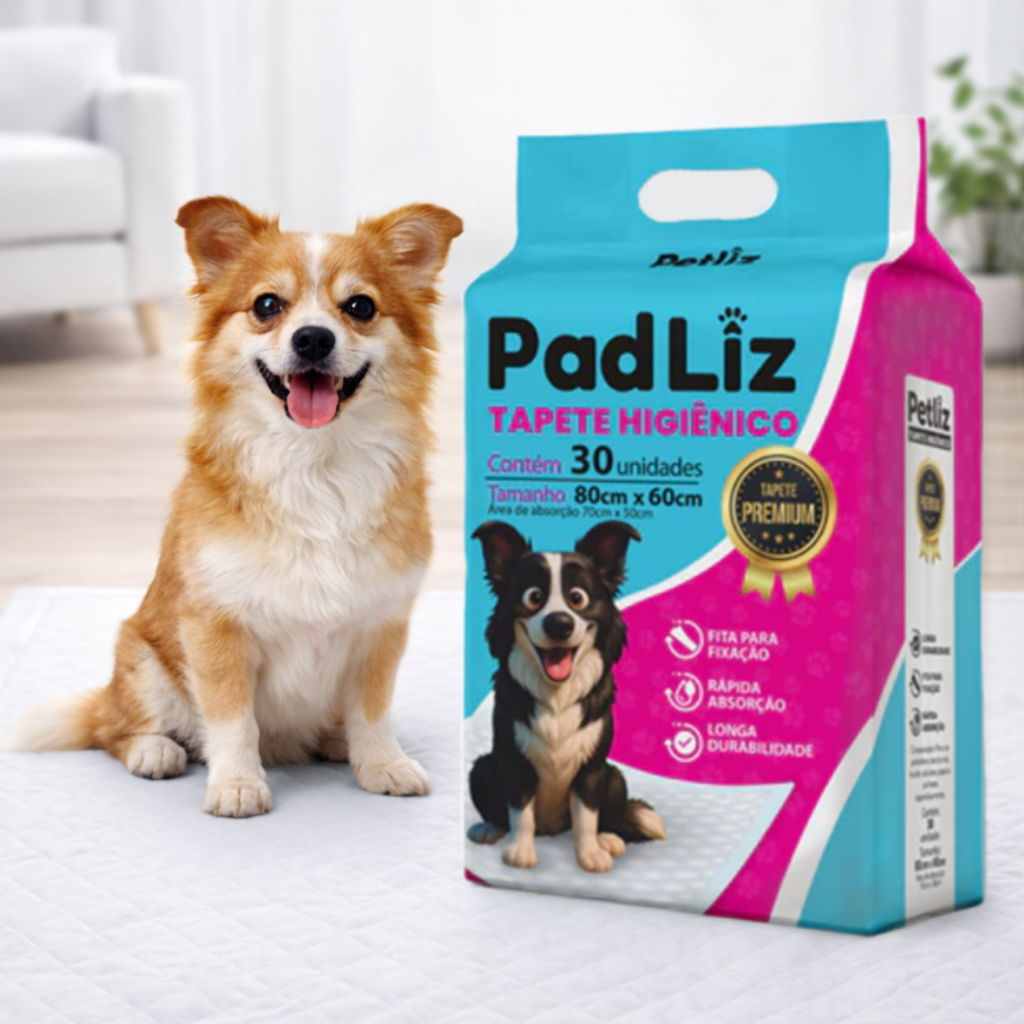 Tapete Higiênico para Cachorro Padliz 80 x 60 cm 30 Unidades - Petliz em Oferta na Shopee