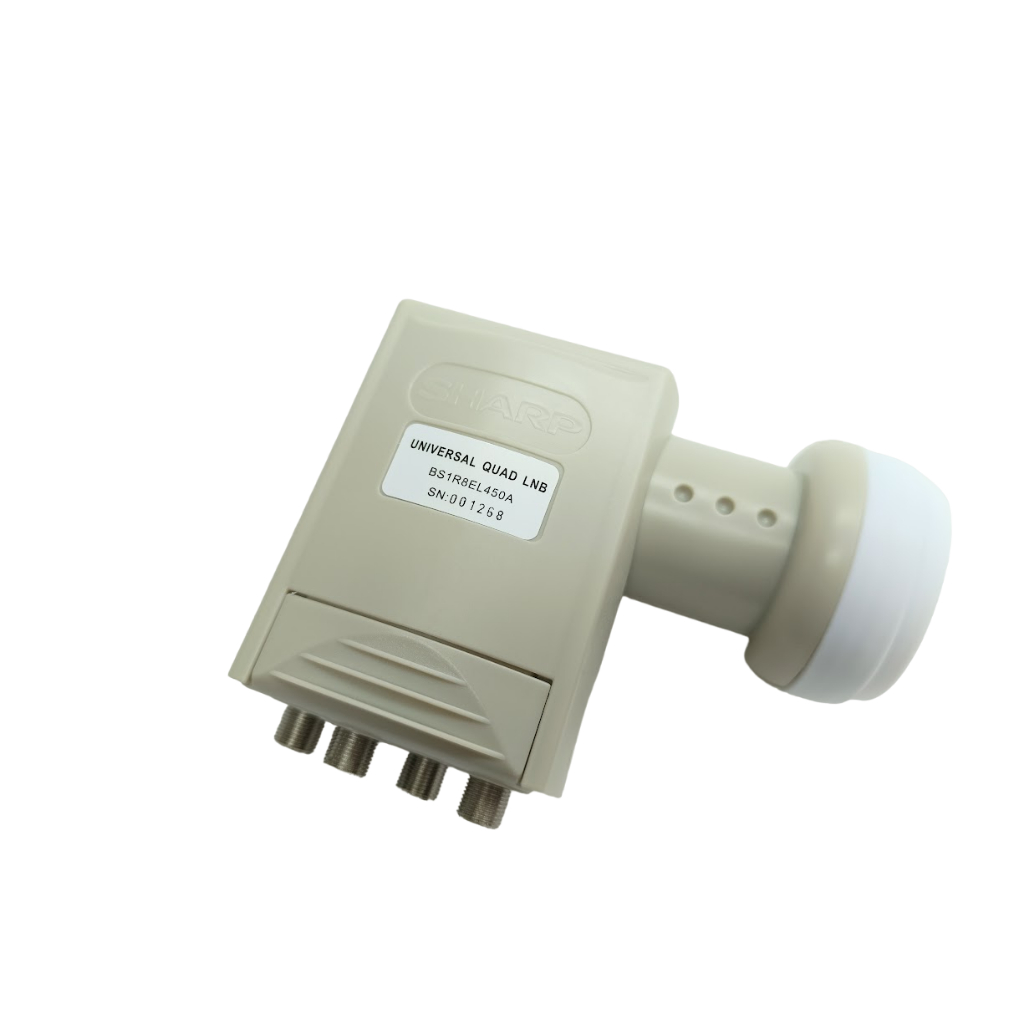 Lnb Sharp  Quadruplo 4 saidas  Universal Full Hd E 4k Banda Ku e Parabólica Digital