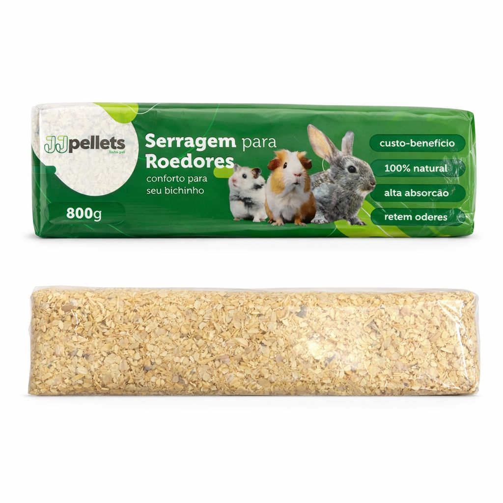 Serragem prensada para roedores hamsters, porquinho da Índia, coelho.