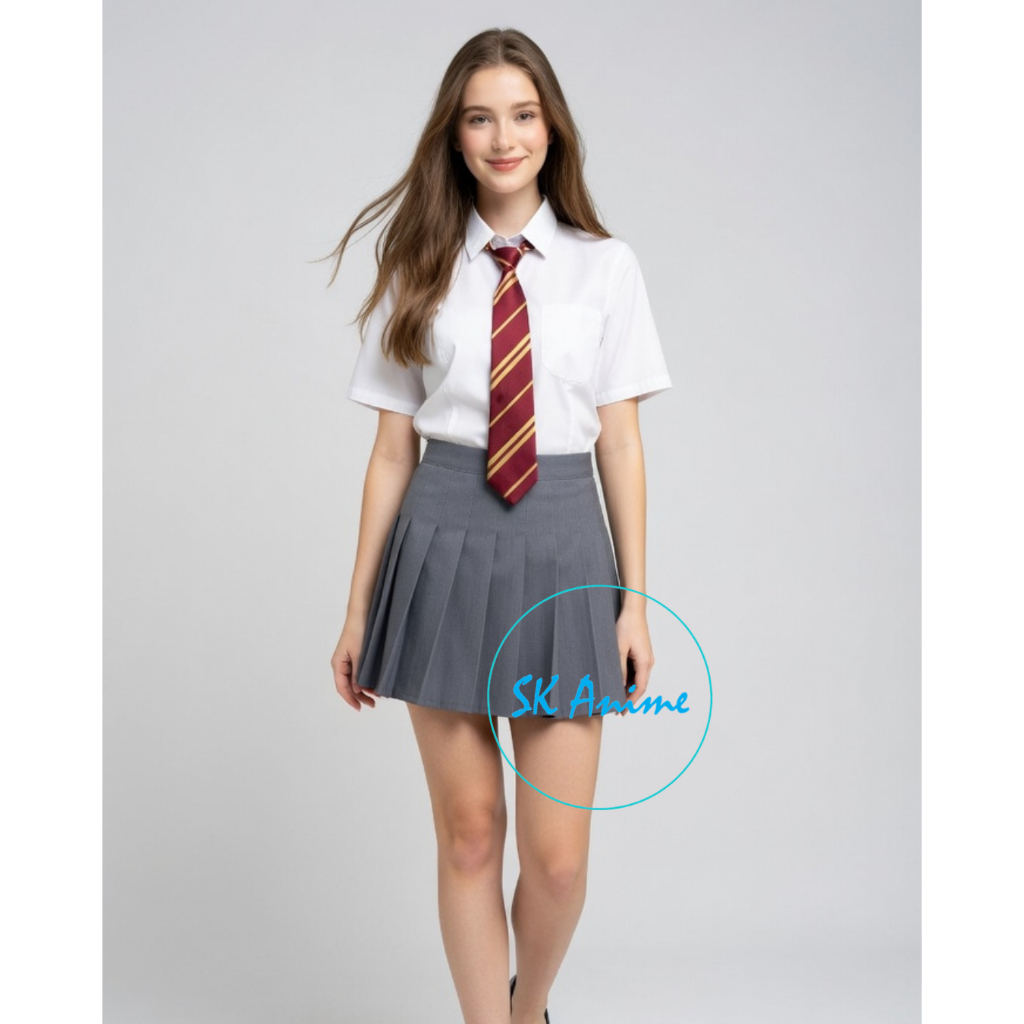 Saia + Gravata Colegial kpop  Grifinória, Lufa lufa, Corvinal e Sonserina