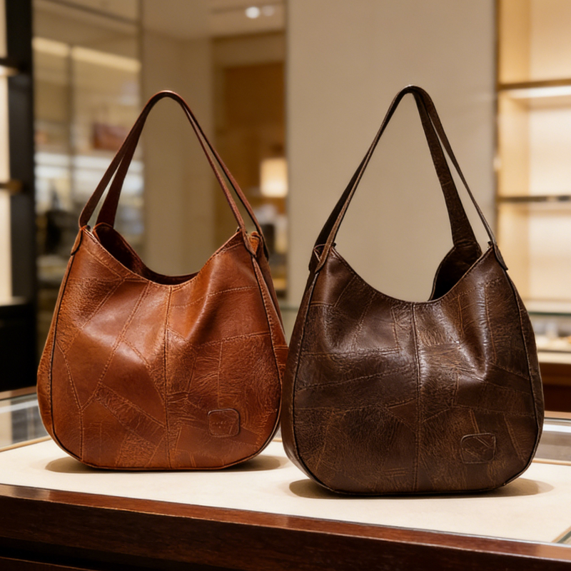 Bolsa Crazy De Obro Feminina De Couro Pu Grande Capacidade Transversal tote vintage Mão ENVIO IMEDIATO em Oferta na Shopee