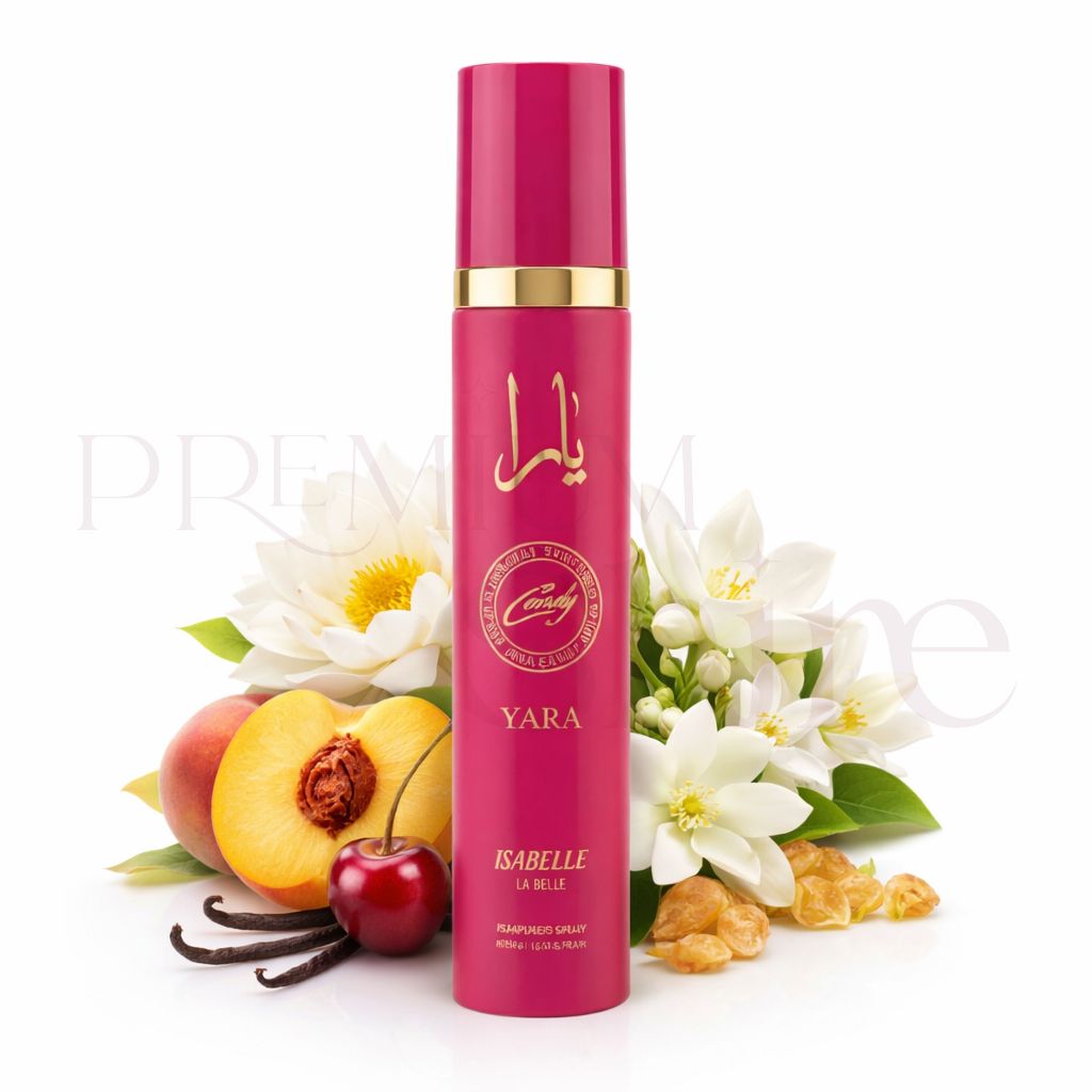 Perfume Árabe Yara Candy Isabelle la Belle 300ml Feminino Body Splash Corporal Perfumado Doce
