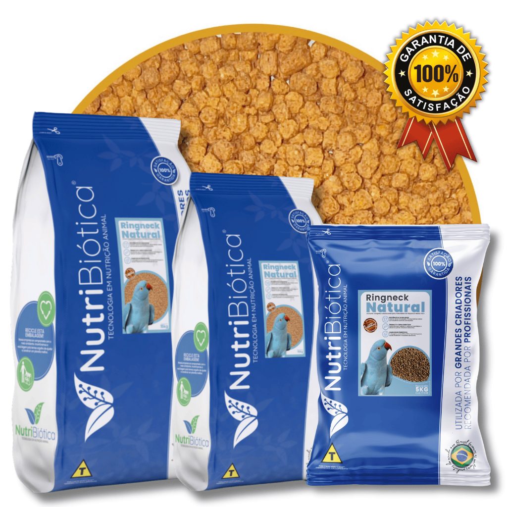 Ração Extrusada Ringneck Natural Nutribiótica 15KG 10KG 5KG Criadores