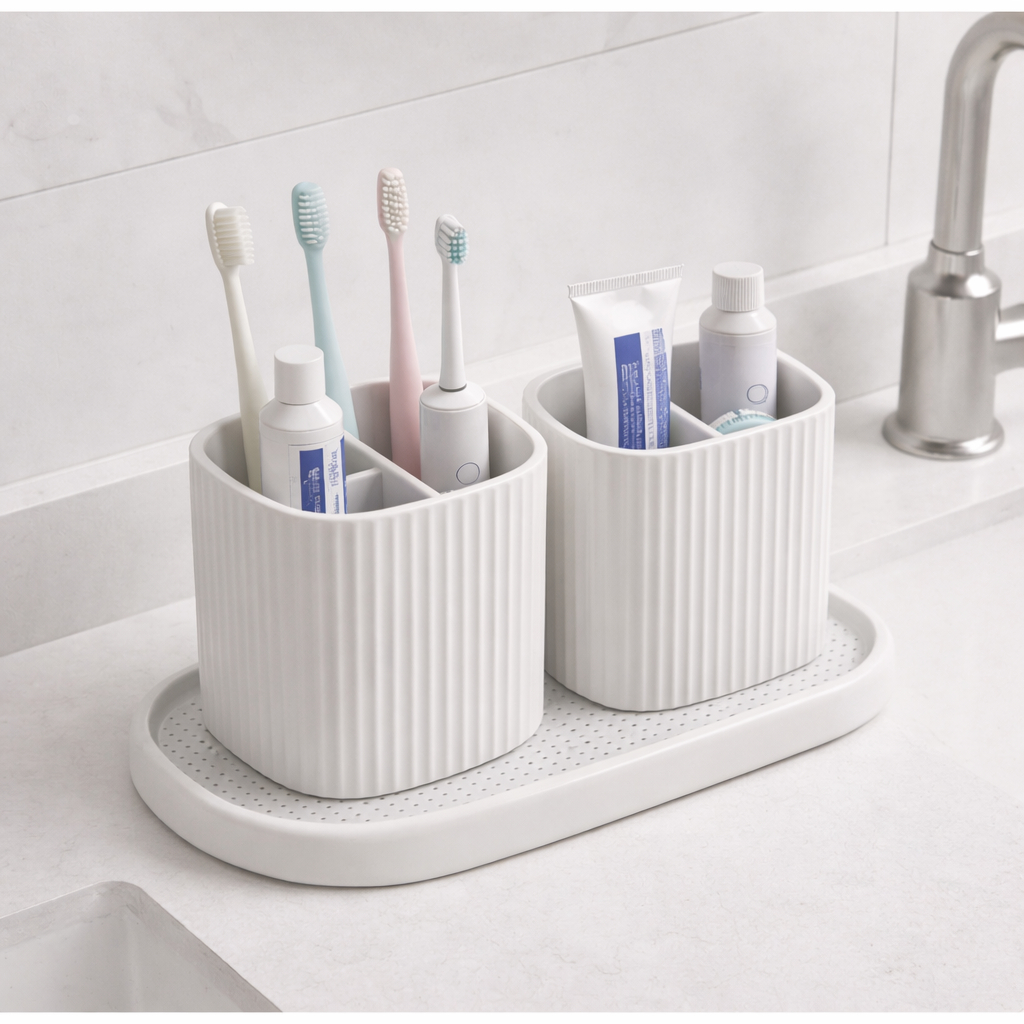Suporte Porta Escova De Dente E Creme Dental Pia Banheiro em Oferta na Shopee