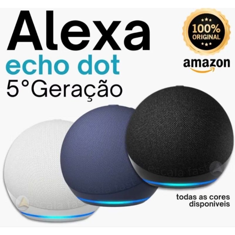 original Amazon Echo Dot 5th Alexa Top Assistente Virtual Para casa,preta
