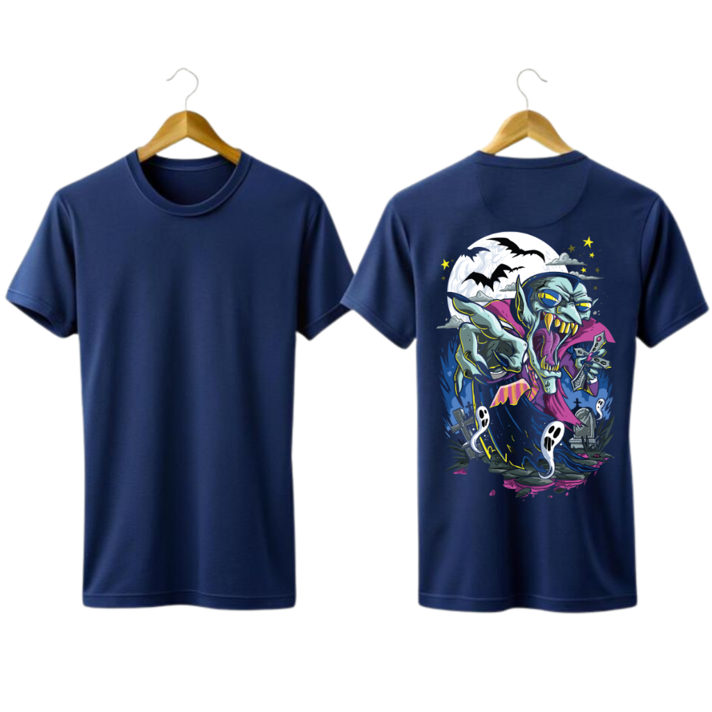 Camisa Estampada Vampiro Horror Dark Style Unissex 100% Algodão. · foto 2