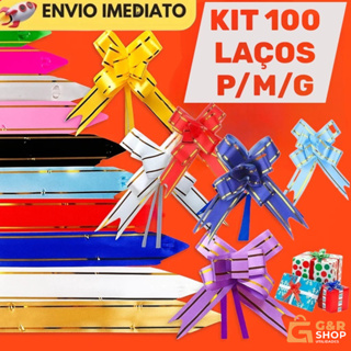 100 Laços Fácil Mágico com Filetes Dourado P/M/G – Presente Com Cores Variadas em Oferta na Shopee