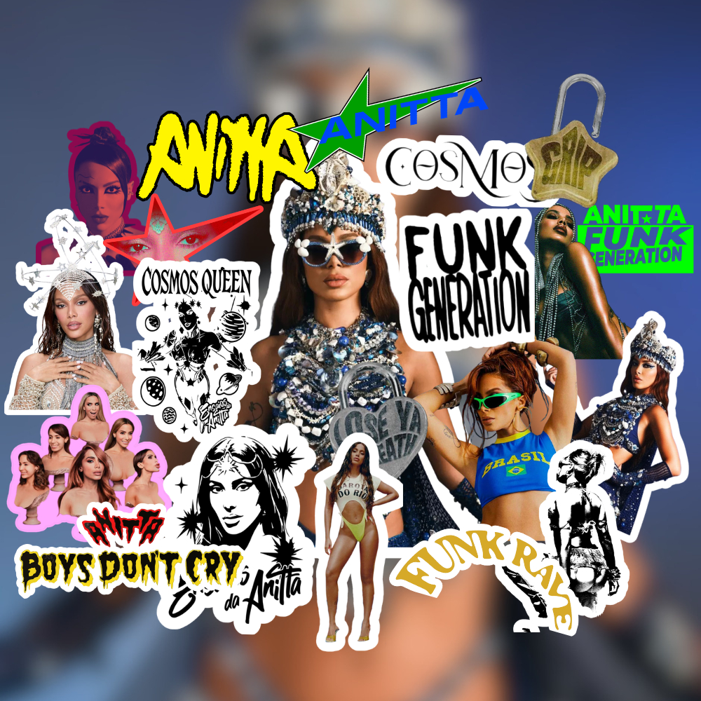 Kit de Adesivos Personalizados - Anitta | Funk Generation (20 UN)