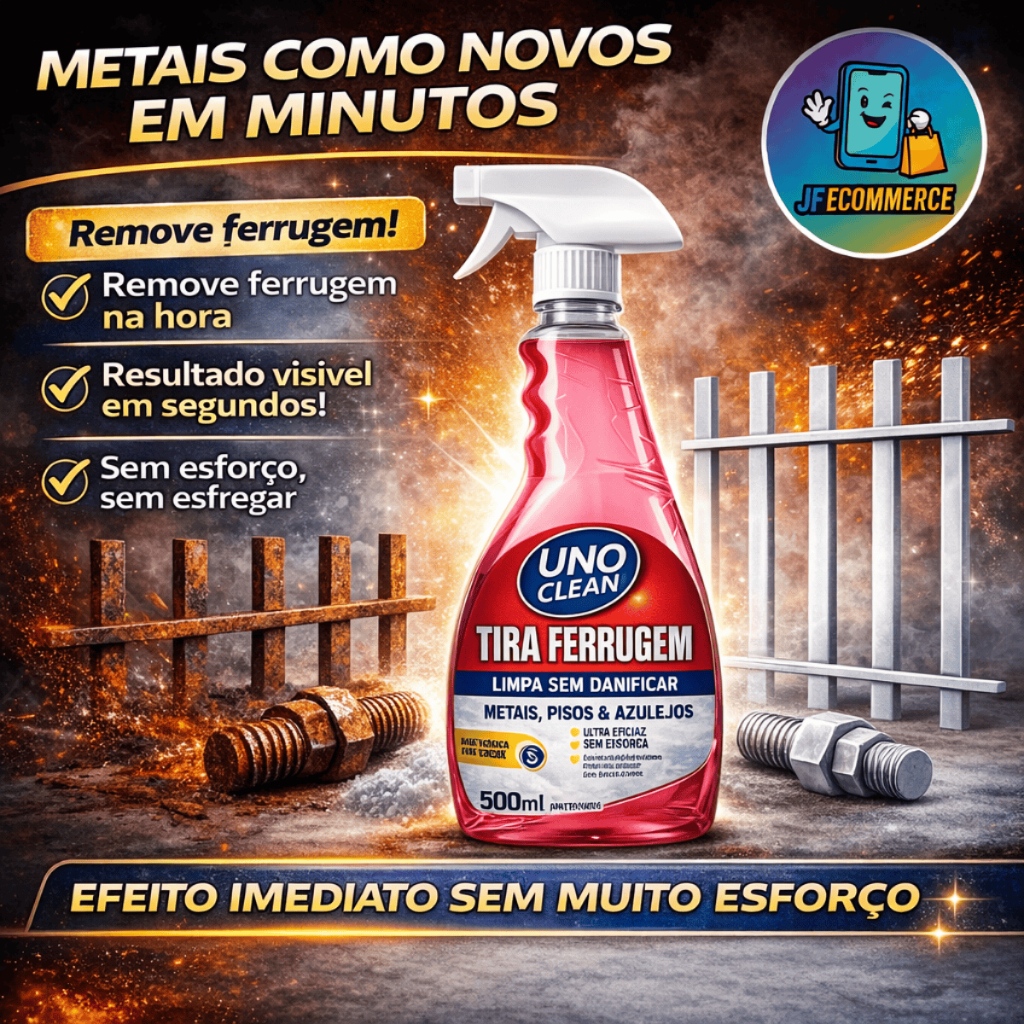 Spray Tira Ferrugem Uno Clean 500Ml Metal Inox Azulejo Rejunte Ferragens Piso Oxidacao Remove Fácil em Oferta na Shopee