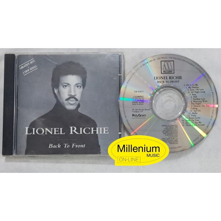 CD Lionel Richie Back To Front 1992 Original Gravadora Colecionador Ótimo Estado