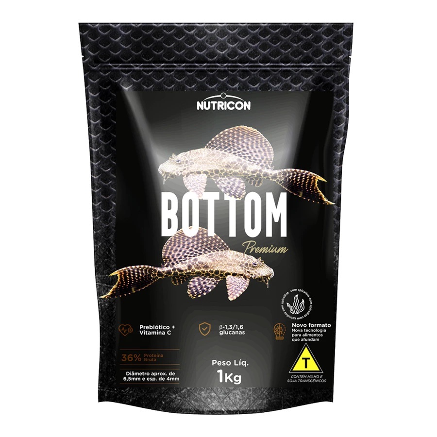 Ração Peixes Nutricon Bottom Fish Para Aquario 1kg