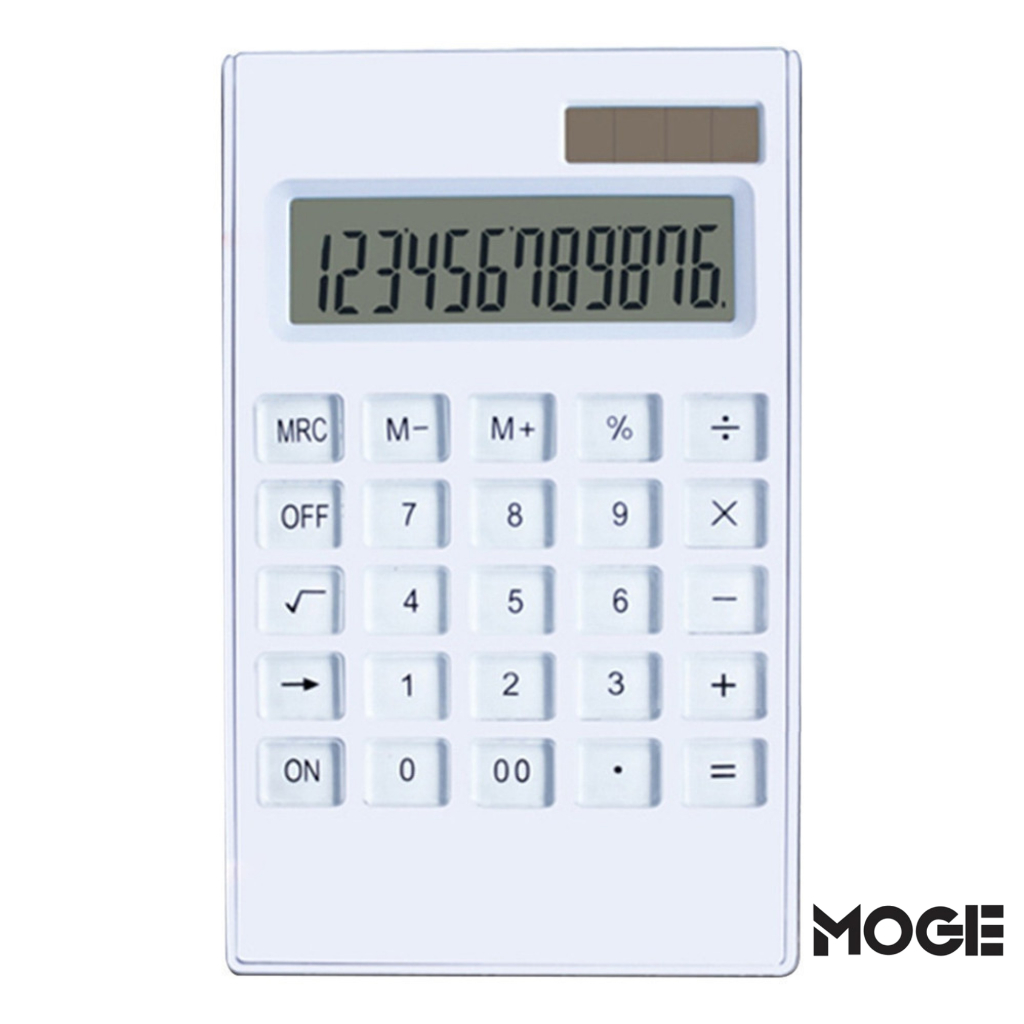 Calculadora Solar 12 Dígitos | Display Grande | Mesa Escritório