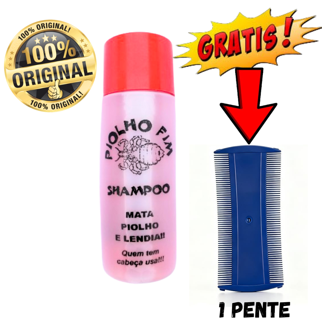 Shampoo Piolho Fim 200ml - Fórmula Suave e Eficaz para Eliminação de Piolhos e Lendias