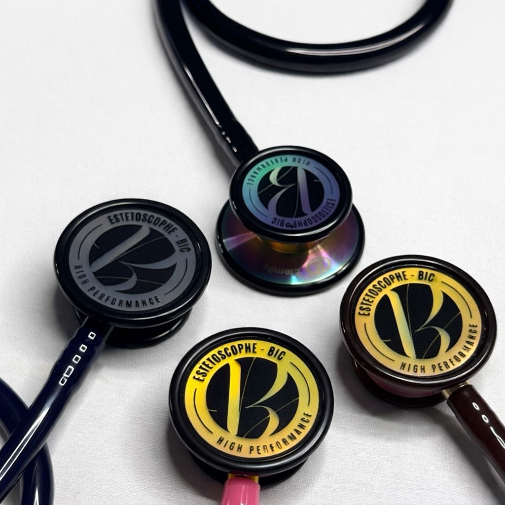 Kit Aparelho de Pressão P.A. MED + Estetoscópio Duplo Inox Profissional Enfermagem Médico BIC