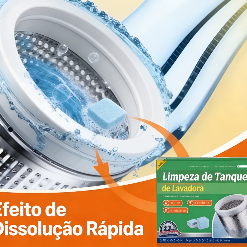 Manchas kie de 12 Limpadores Efervescentes para Máquina de Lavar Roupa