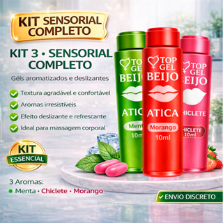 Kit 3 Gel sensorial Beijável Deslizante Produto erótico sex shop Lubrificante sexual casal sexy em Oferta na Shopee