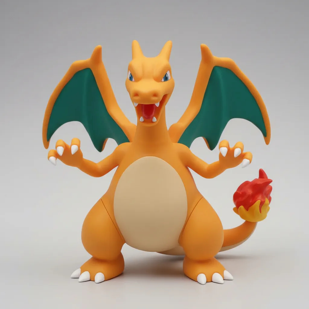 BONECO CHARIZARD POKÉMON IMPRESSÃO 3D PLA ACTION FIGURE FIGURA DE AÇÃO COLECIONÁVEL NOVO BATTLE POSE GEEK PREMIUM 2 COR