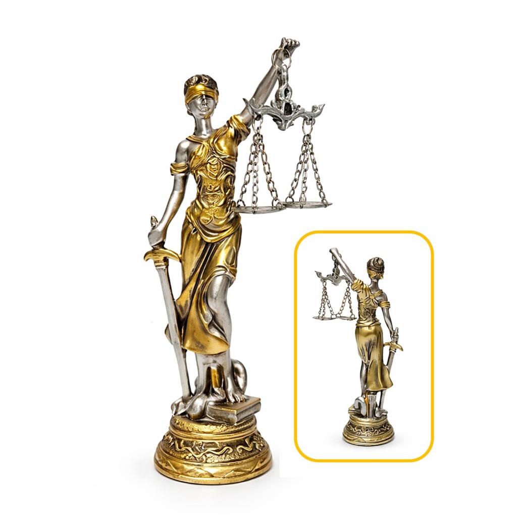 Estátua Deusa Dama Da Justiça Têmis 20cm Simbolo Do Direito