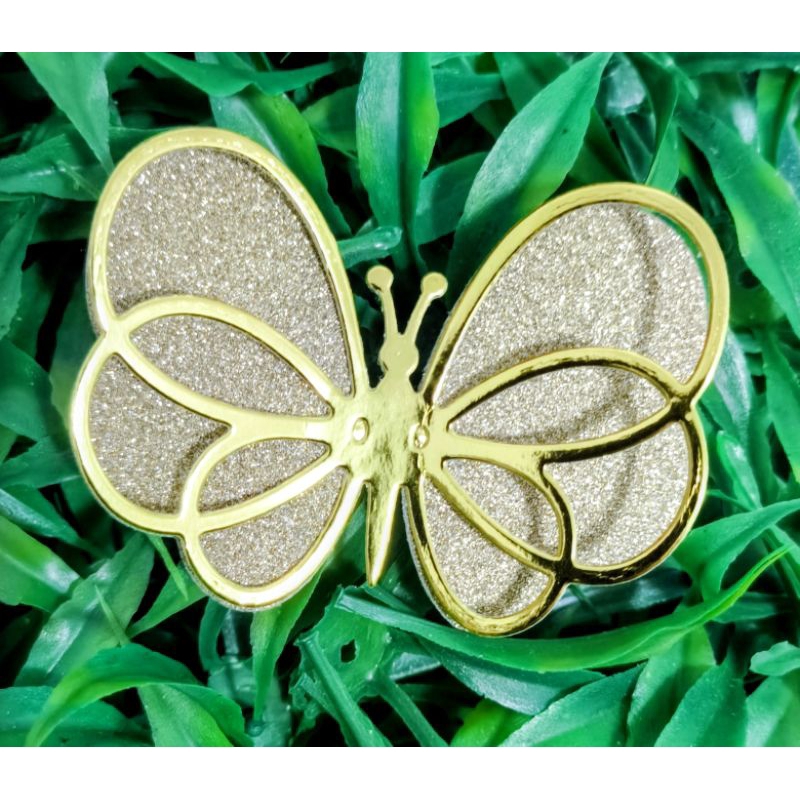 Kit 20 borboleta Real/apliques para lembrancinhas/apliques oara topo de bolo/Borboletas dupla.Glitter dourado+lamicote