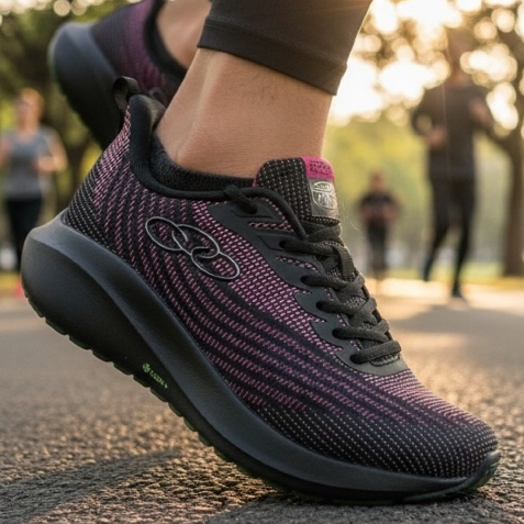 Tênis Feminino  Olympikus  Apolis Academia  Dia a Dia Esportivo  Caminhada Original  +1 Par de Meias