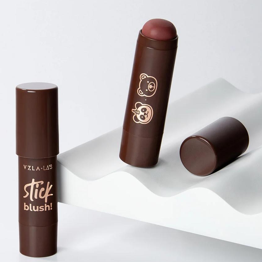 BLUSH RED MOCHA STICK VIZZELA + LA'S EFEITO TINT NATURAL 7g PIGMENTAÇÃO PERFEITO E EFEITO NATURAL