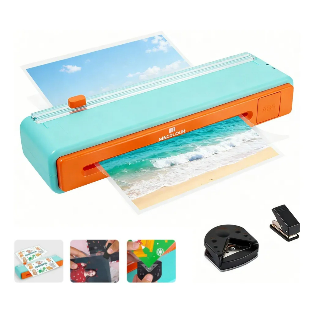 MECOLOUR Plastificadora 3 em 1 A4/A5/A6 9 Polegadas 110/220V com Refiladora em Oferta na Shopee