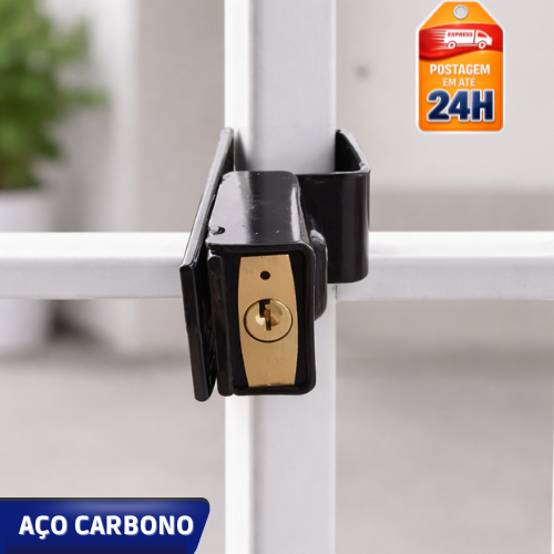 Porta Cadeado Embutido Blindado 35mm e 40mm | Cadeado Oculto • Alta Segurança para Portão