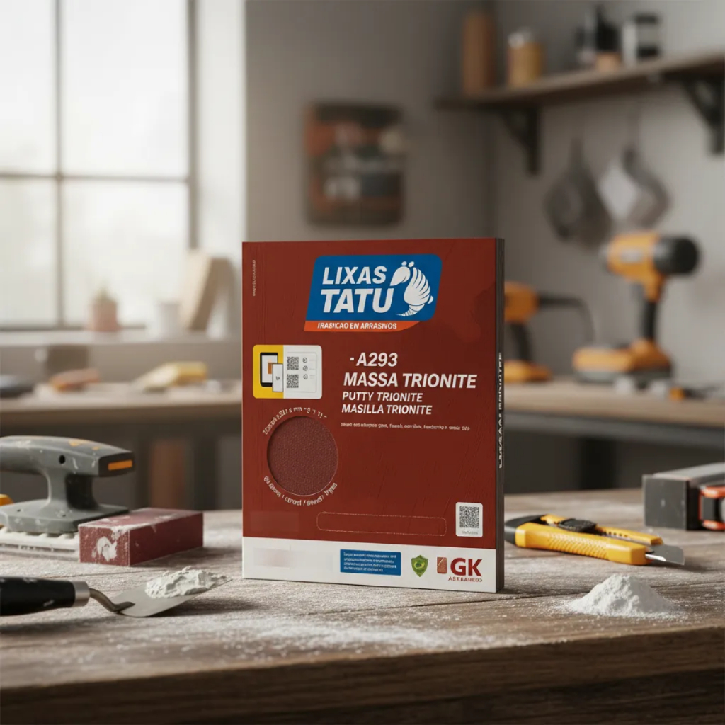 Lixa de Massa Tatu Grão 400 a 50 Construção, Paredes, Gesso e Pintura Acabamento - Kit 5 ou 10 Unidades