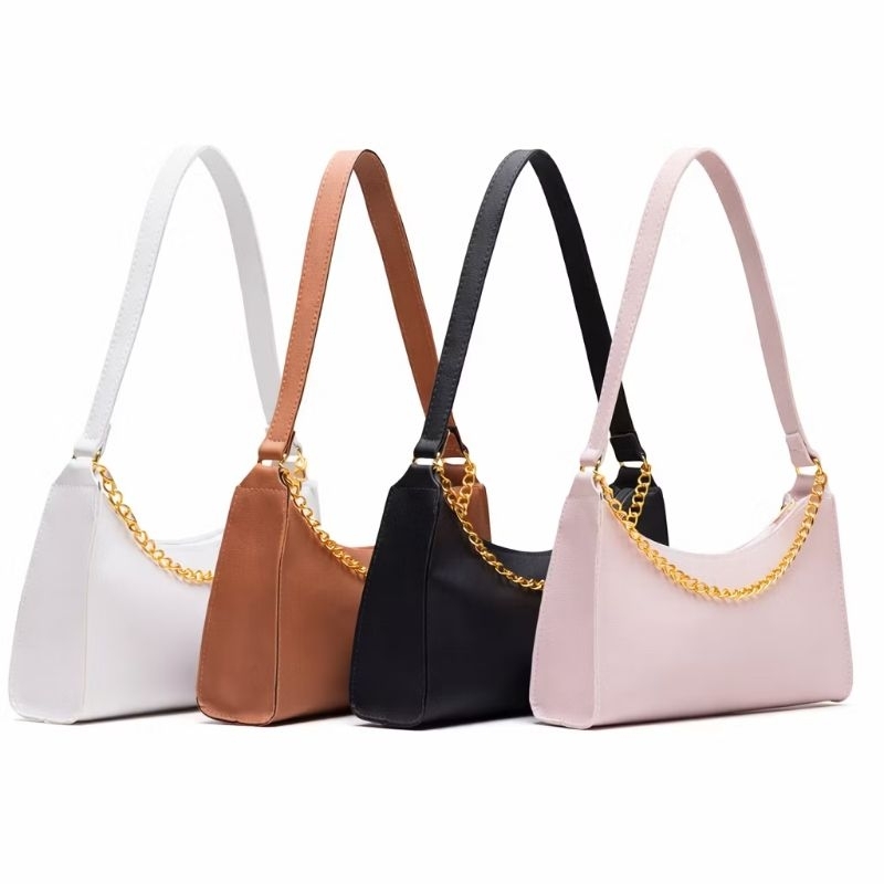 KIT 4 BAGUETE FEMININA DE OMBRO COM CORRENTE DOURADA LINDA