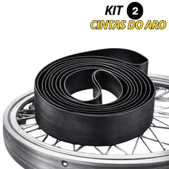Kit 2 Cinta Aro 18 Moto Fita Protetora Câmara Universal Roda Raiada