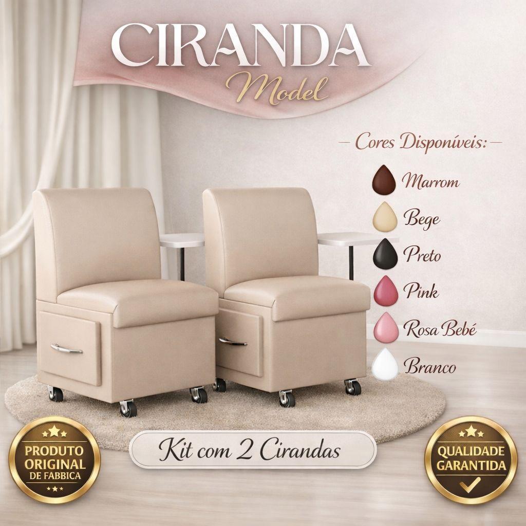 Kit 2 Cadeira de manicure Cirandinha para salão de beleza moderna novas cores em Oferta na Shopee
