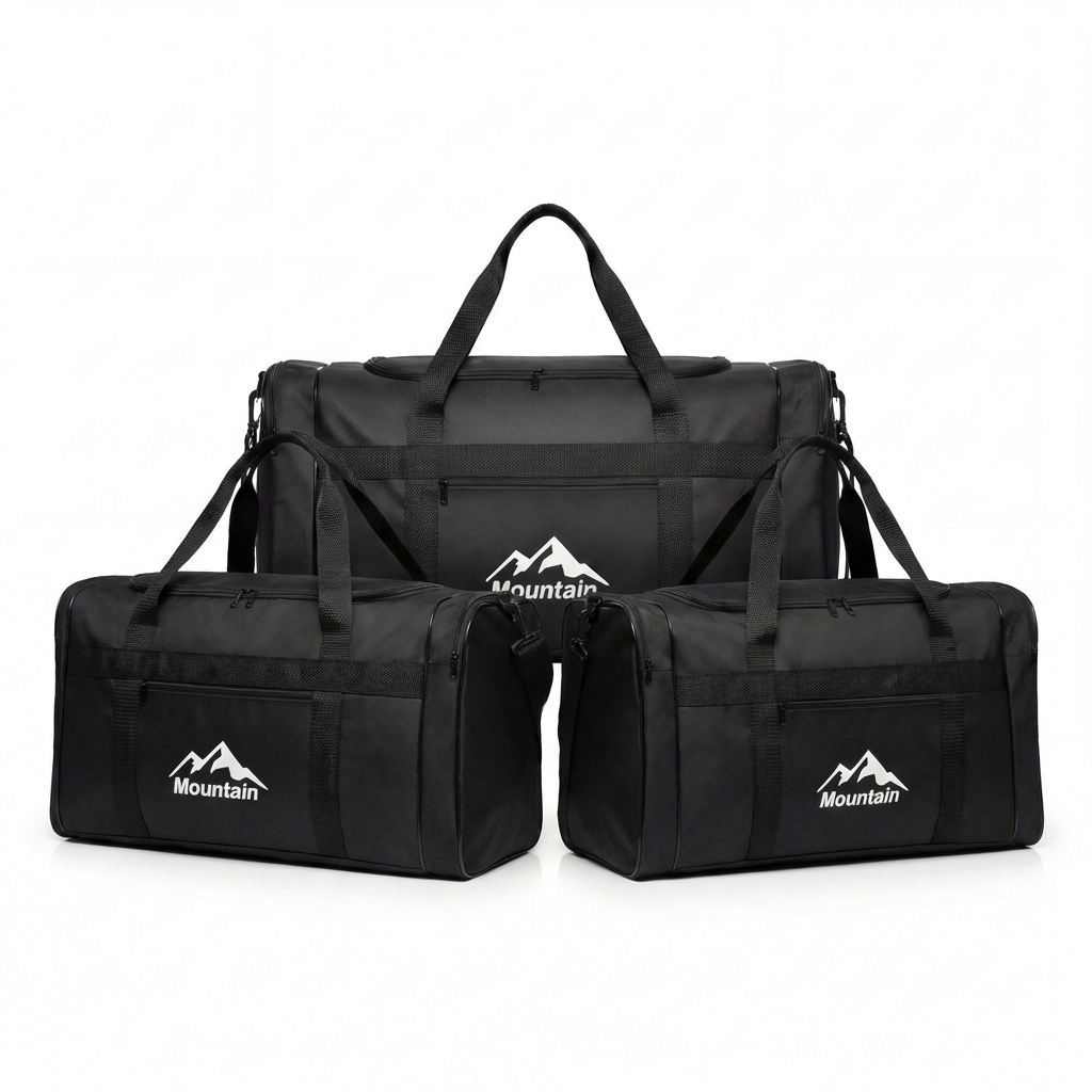 Kit 3 Bolsas Malas de Viagem Familia Economico Viagem Praia Férias Resistente Grande Media Passeio